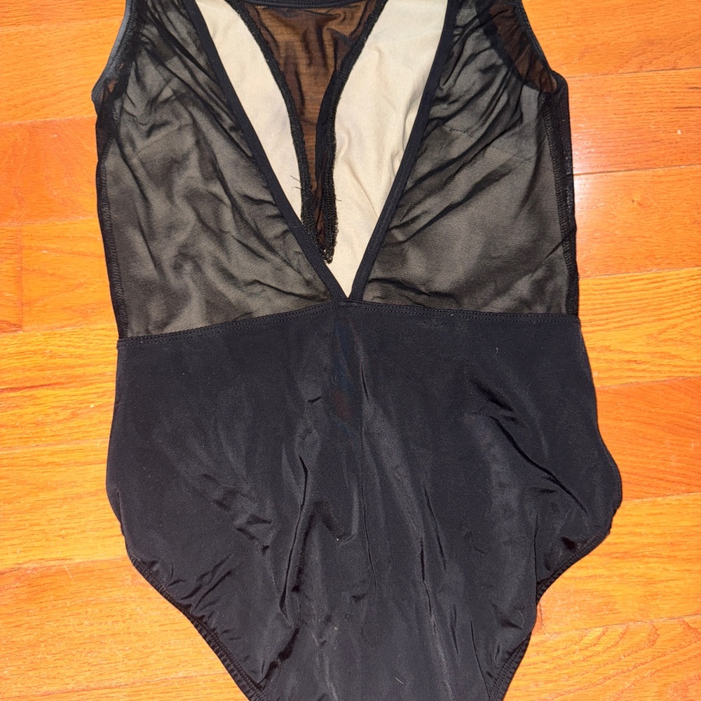 Kandi Kouture Black Sheer Leotard
